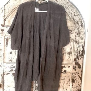 lululemon athletica charcoal open-front knit cardigan